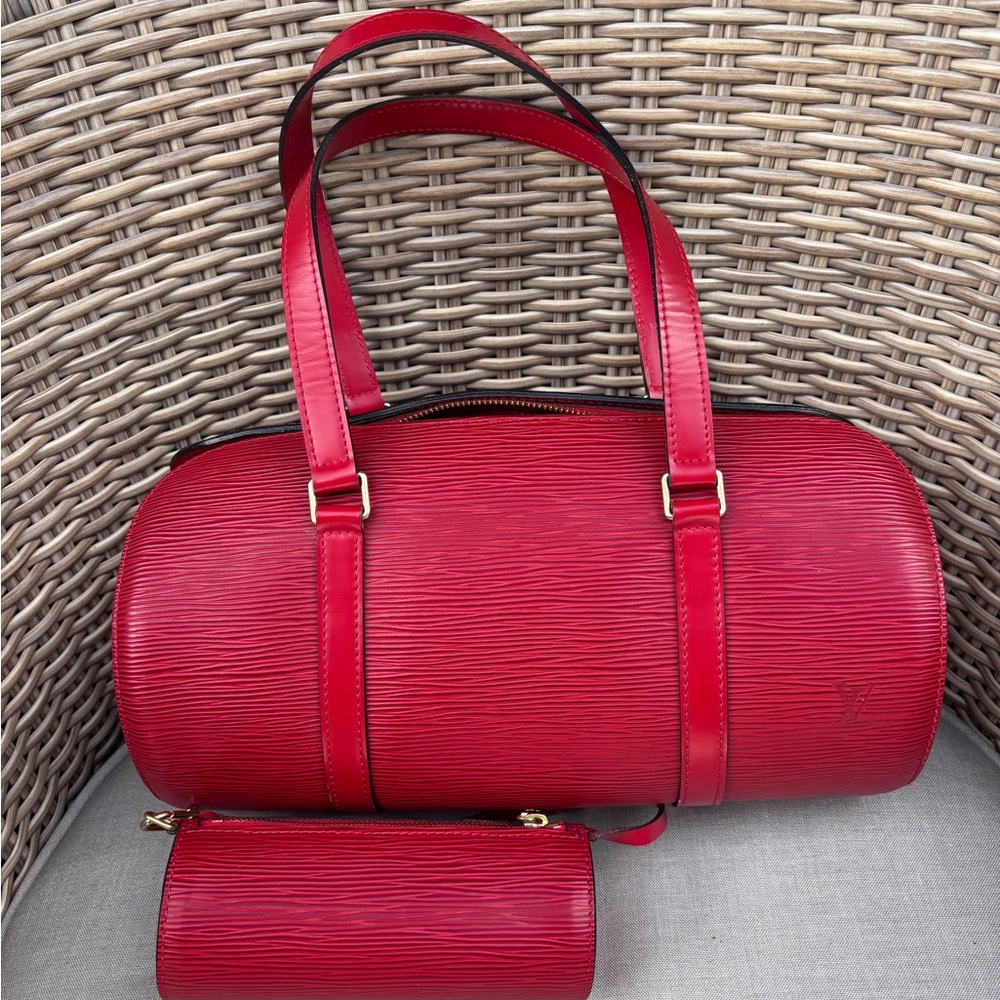 Louis Vuitton Red Satchel Bag